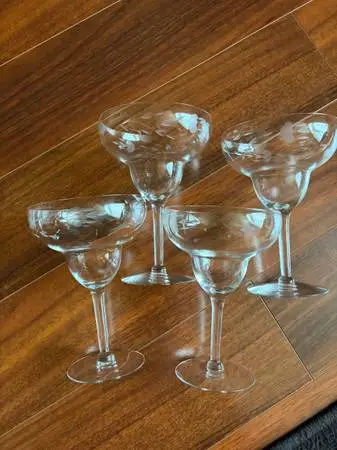 Princess House Crystal Margarita Glasses ~ Set of 4