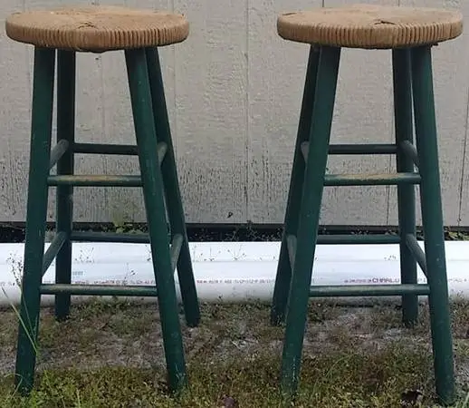 2 Wooden Bar Stools