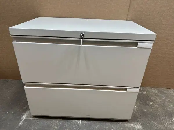 LIKE NEW! HERMAN MILLER 2 drawer locking lateral file cabinet
