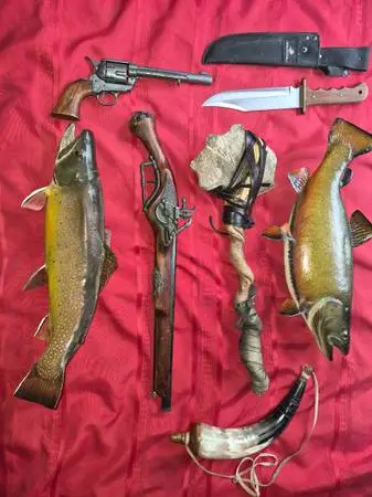 Vintage prop pistol, 45 reproduction. Ect.