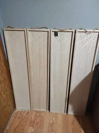 New Set of 4 Wooden Spiderweb Signs 48 x 10 ($120 retail value)
