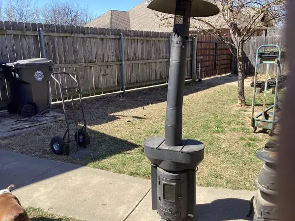 Q Stoves wood pellet patio heater