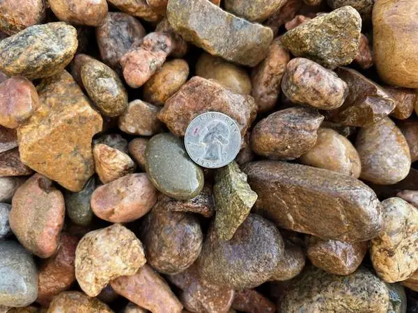 3/4 & 1 1/2 Multi-color Local River Rock - $59.95 per ton/+ Delivery