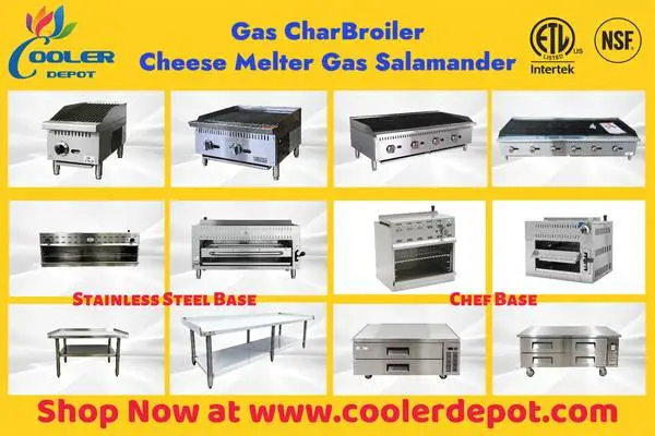 LP NG Gas Propane Radiant CharBroiler/Cheese Melter/ Salamander(100%NE