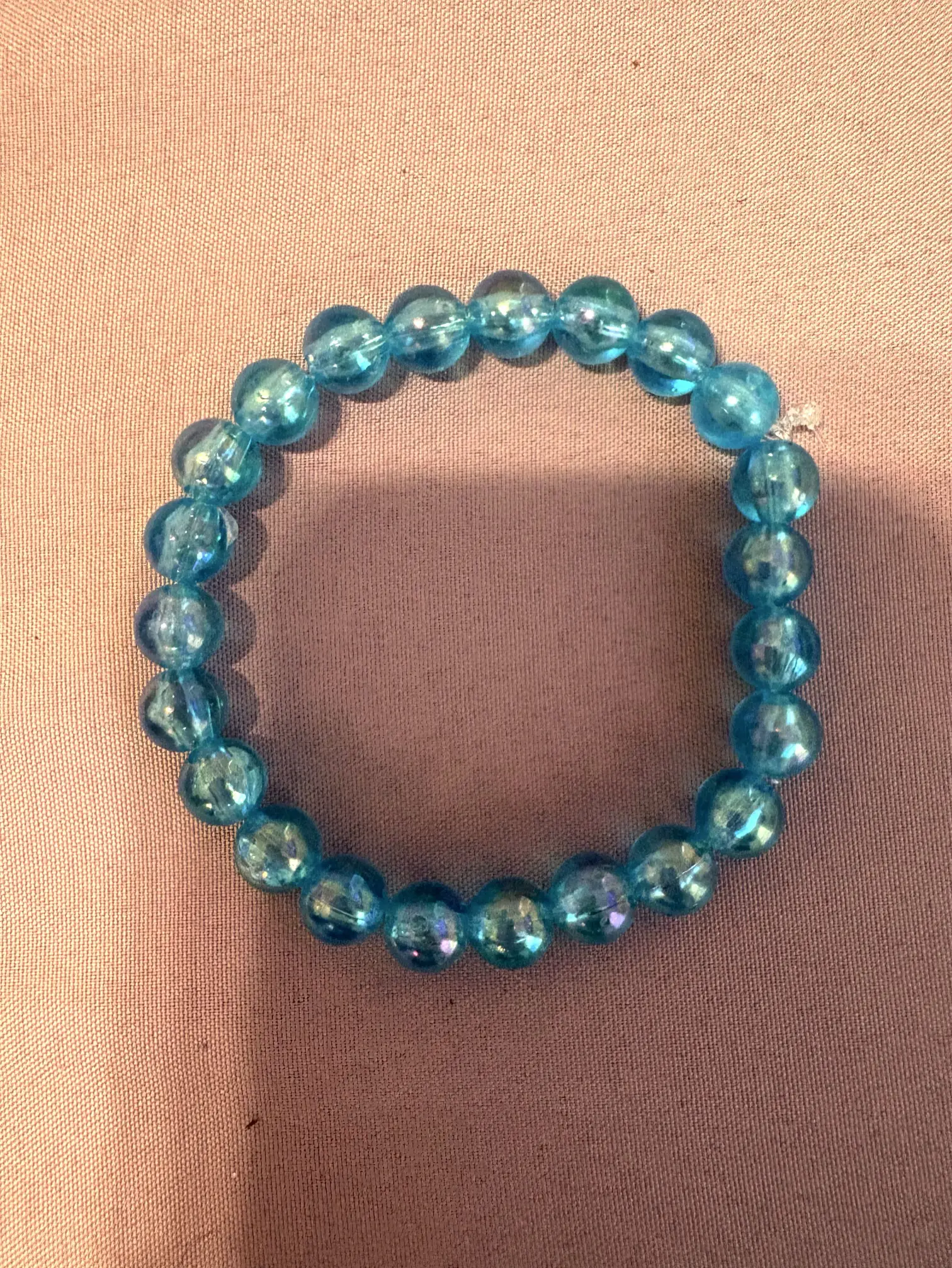 Glass Bead Bracelet (Blue)