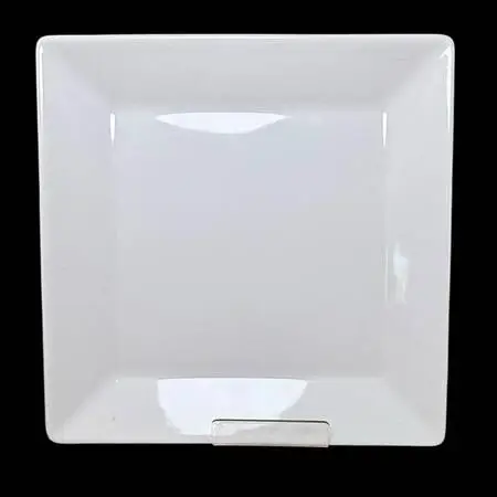Pier 1 Earthenware 10.25 Square White Dinner Plates (4)