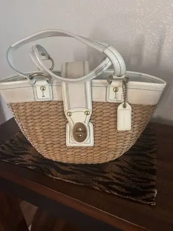 Authentic Coach basket handbag