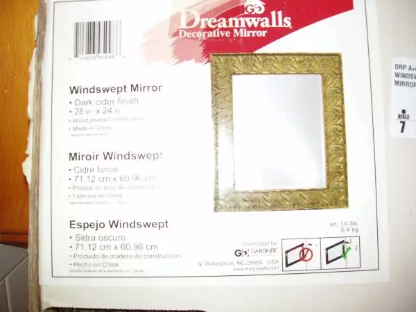 Mirror -- Wood -- Dark Cider Finish
