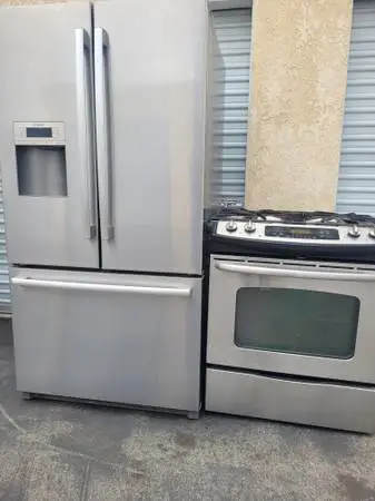 Bosch french door refrigerator and stove stainless steel