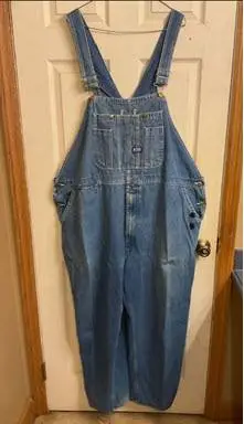 Big Smith brand Blue Denim Overalls Size 50 Inseam 30