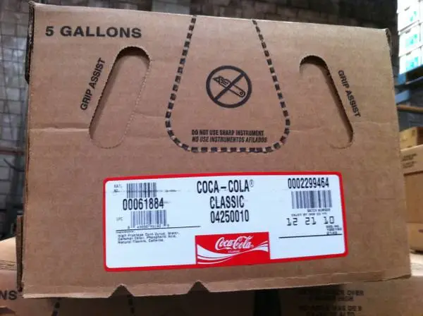 Coca Cola fountain BIB Syrups and CO2