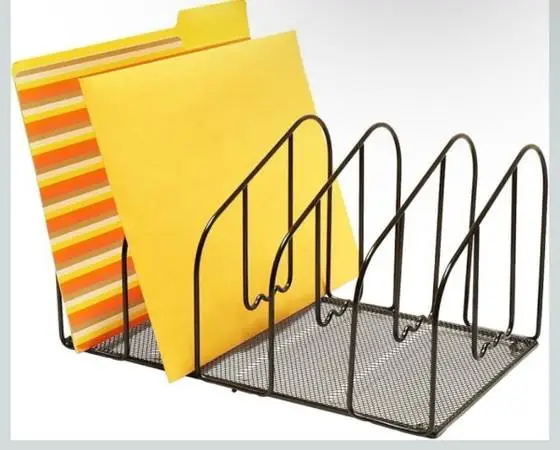Like New - Black 5-Section Desktop File Sorter Organizer