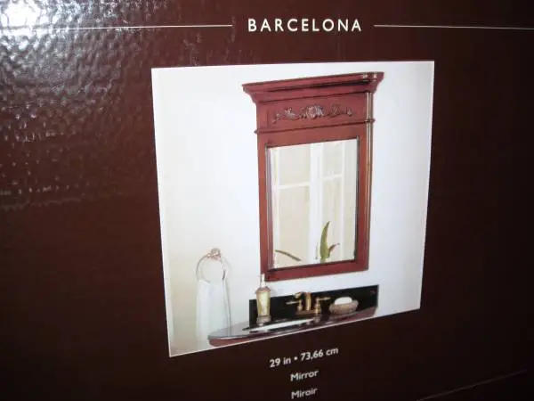 Mirror -- Vanity -- Mahogany Finish