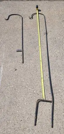 Two Metal Shepherd Hooks for $5  - One 3tall & the other is 6 tall