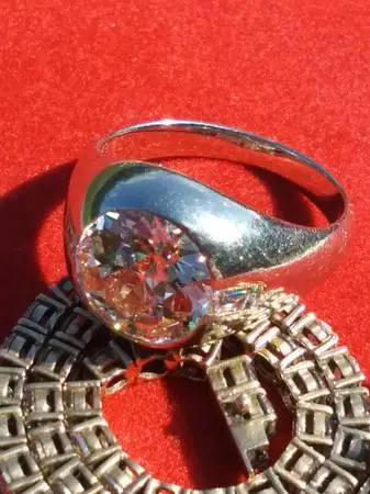 4.50ct. Old European Cut 18k Mens Diamond Ring