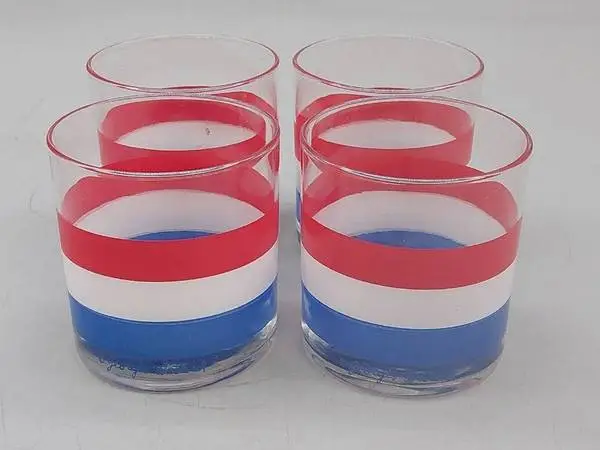 RARE! MCM Set Of 4 Signed Rock Glasses George Briard