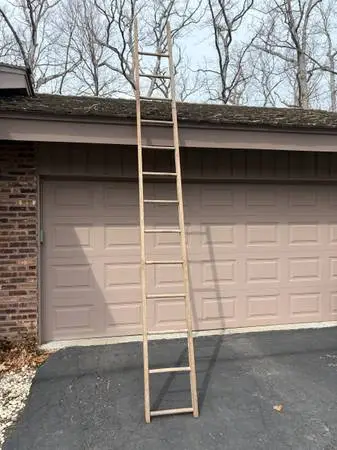 FOURTEEN (14) FOOT WOOD LADDER