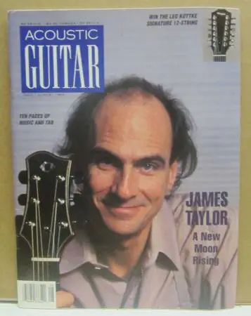 Acoustic Guitar Magazine July/Aug 1992 James Taylor A New Moon Rising