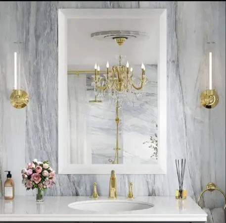 new Amorho Thick Metal Framed Rectangle Wall-Mountable Mirror 24” x 36