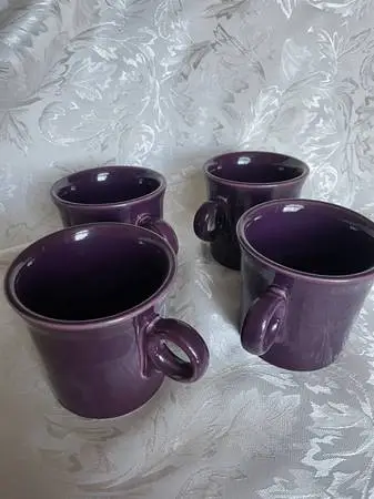 Fiestaware O Rings Coffee/Tea Mugs Plum ~ 4