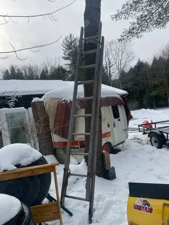 WOODEN LADDER 24 FOOTER- TWO SECTIONS