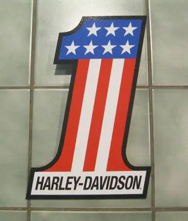 12x 8 Classic #1 Harley Davidson Sign / Exterior Grade Aluminum