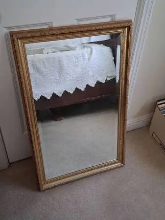 Antique Gold Framed 34 x 22 Wall Mirror