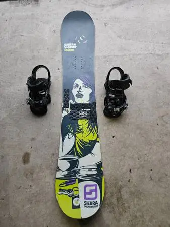 Snowboard With Burton Bindings For Sale - Size 147 CM