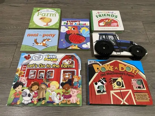 ♥ ♥ ♥ FARM ~ ANIMALS 7 BABY BOARD BOOKS ~ FARM ~ TRACTOR ~ Excellent