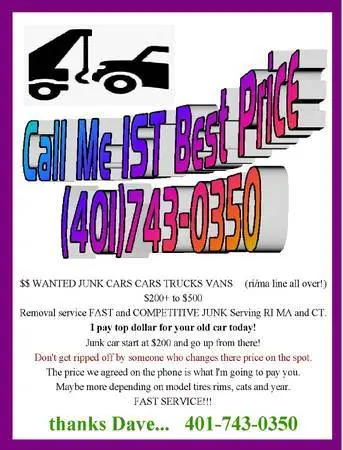 $$ WANTED CARS TRUCKS VANS Junk Wanted Larger more $$$