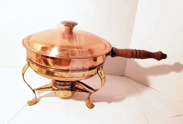 Vintage Copper and Brass Chafing Dish