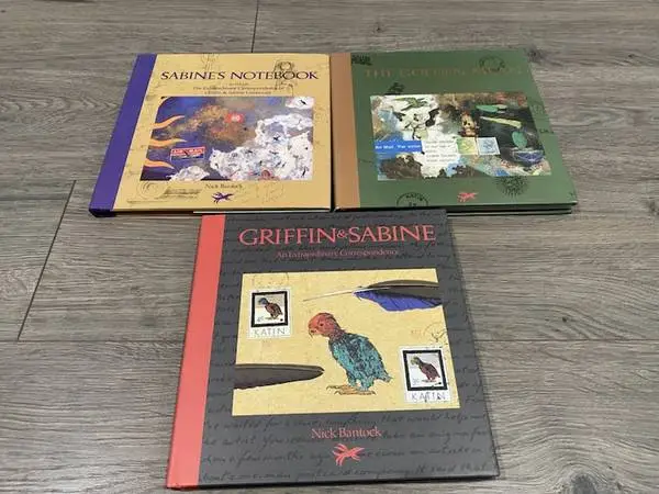 AN EXTRAORDINARY CORRESPONDENCE by Nick Bantock 3 Hardcover Books