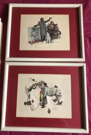 Set of 2 Norman Rockwell Realism 3D Art Professional Custom Framed