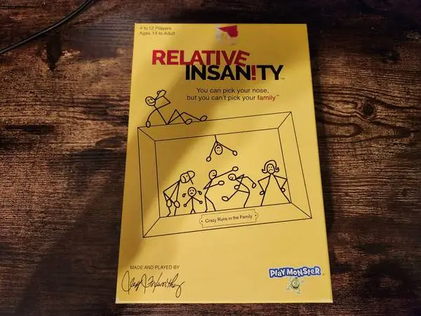 “Relative Insanity game from the mind of comedian Jeff Foxw