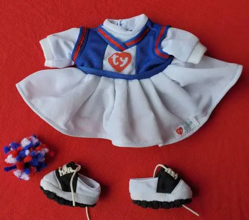 2000 TY Gear Cheerleading Outfit Beanie Babies Kids Toy Doll Clothes