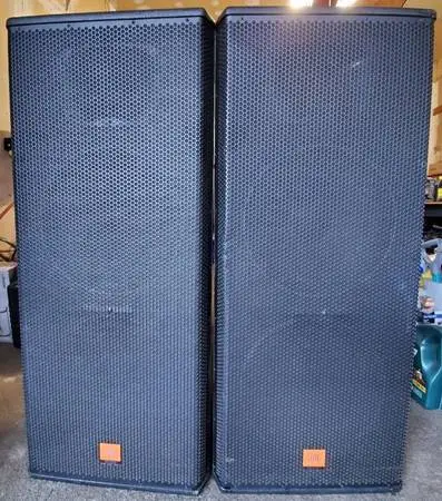 JBL MRX 525 speakers with upgraded SRX HF drivers
