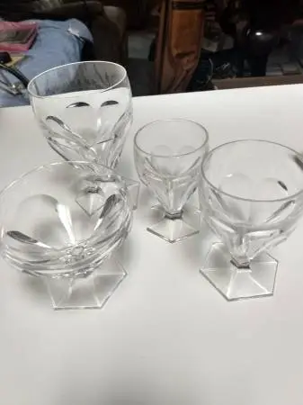 UNIQUE BEAUTIFUL FRENCH CRYSTAL WATER / CORDIAL / CHAMPAGNE