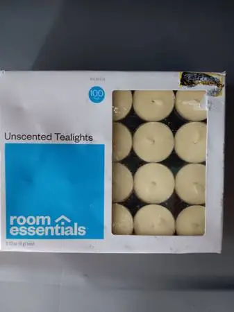 Box of 100 tea candles - unopened