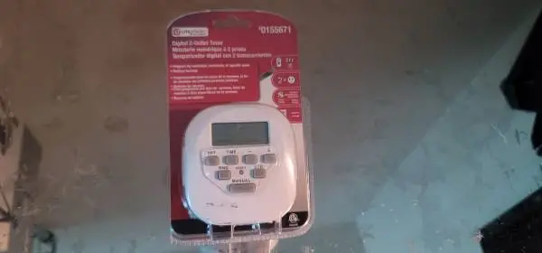 Programmable Plug In 2 Outlet 24 HR/7 Day Timer