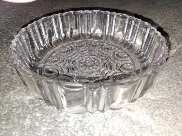 Clear Depression Cut Glass Bowl -Excellent Condition