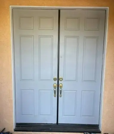 Double exterior aluminum doors 72x96
