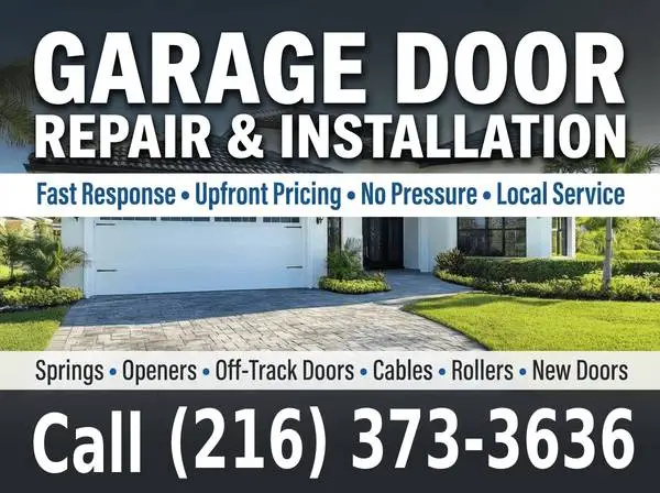 ✅Local Garage Door Repair and Installation, No Pressure