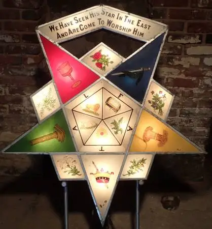 VINTAGE Order Of Eastern Star Electric Signet RARE 1920s Masonic a