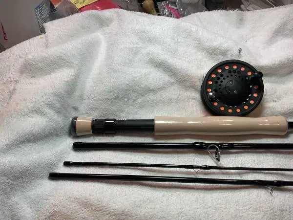 Fly rod /reel 4 pc. New cortland fairplay 8’ 8/9 wt. never used