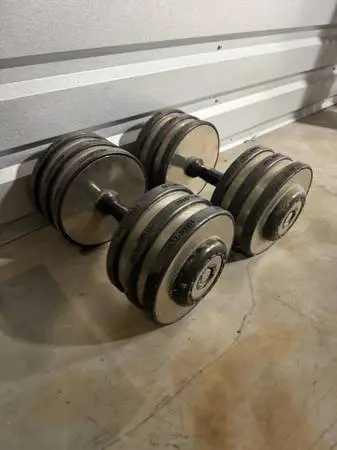 Pair of Hampton Eclipse Pro Syle 100lb (2) Dumbbells