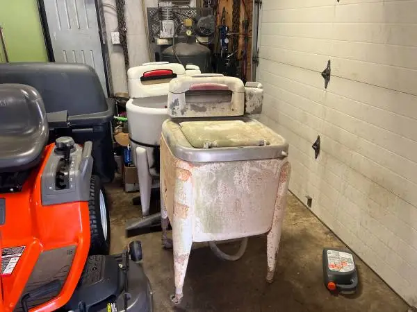 Old antique washing machine