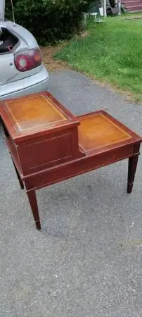 Marsman two tiered mahogany end table