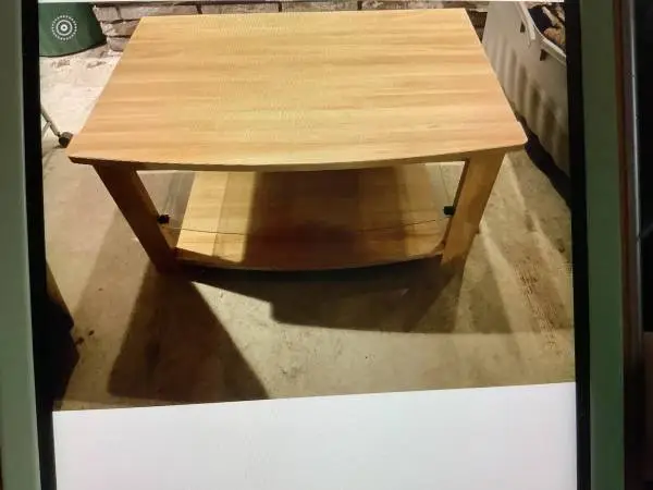 TV Television Table W/ Glass Shelf