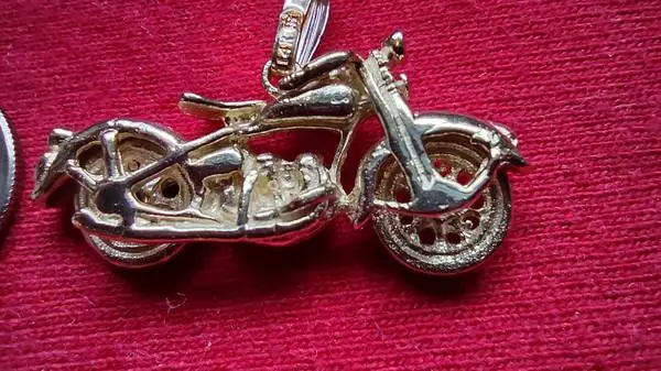 14K Gold Harley Motorcycle Charm/Pendant