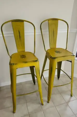 Metal bar height bar stools